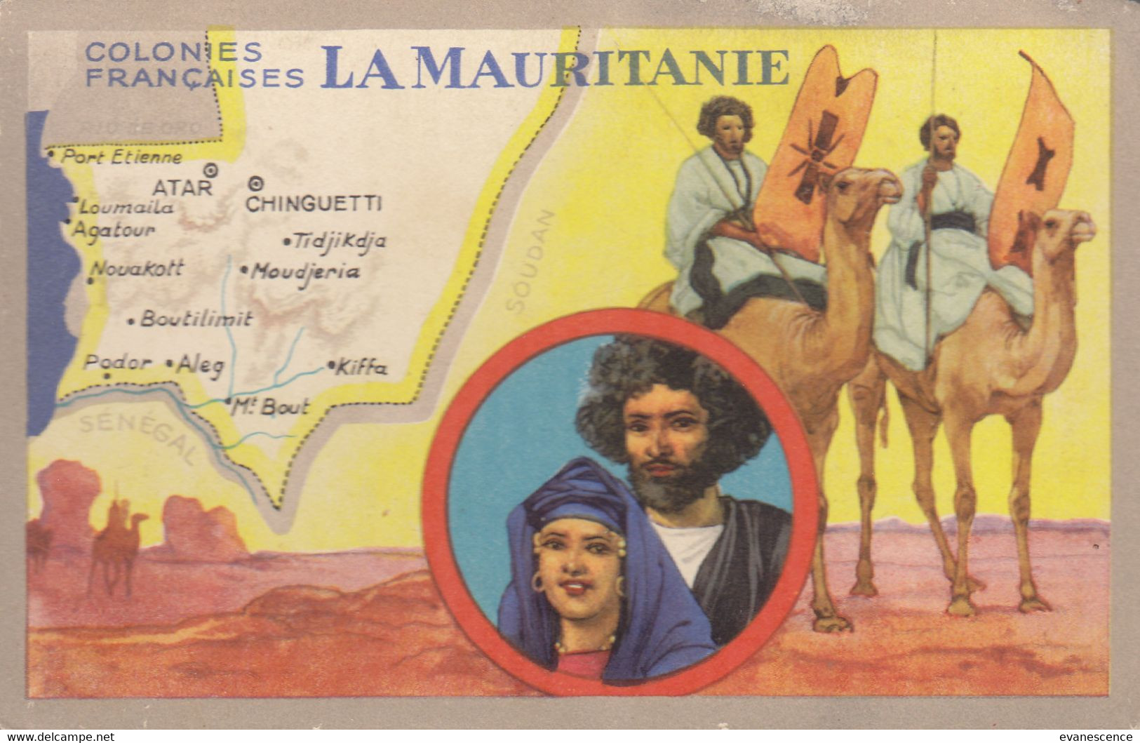 Les Colonies Françaises :  La Mauritanie (petit Défaut Bord H)   ///  Ref.  Janv. 21  //  N° 14.754 - Mauritanie