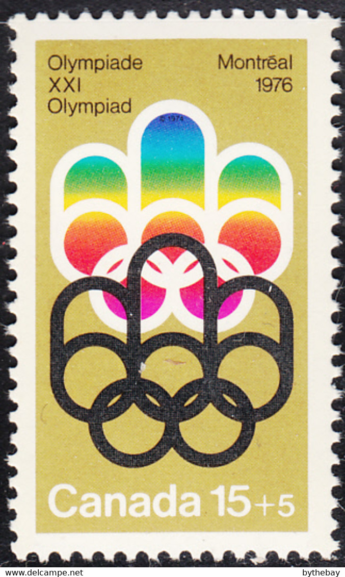 Canada 1974 MNH Sc #B3 15c + 5c Olympic Symbols - Ongebruikt