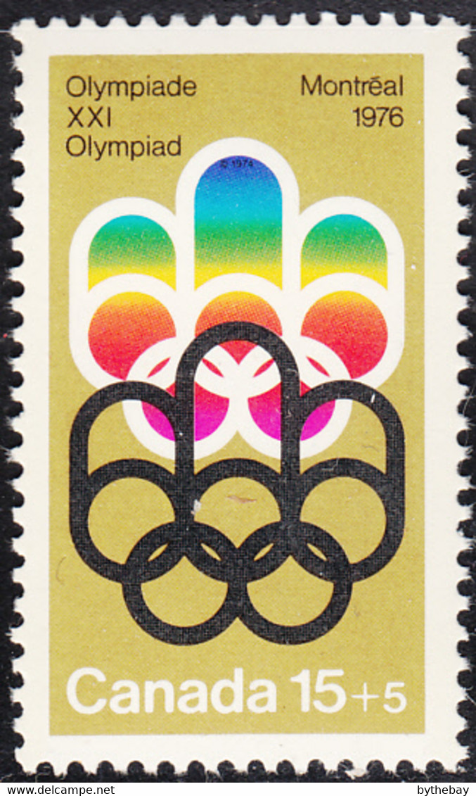 Canada 1974 MNH Sc #B3 15c + 5c Olympic Symbols - Unused Stamps
