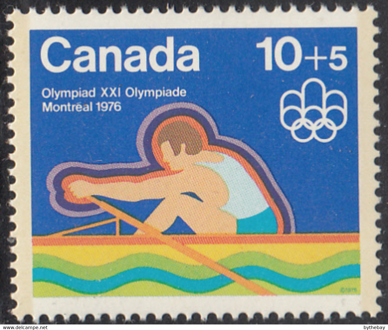 Canada 1975 MNH Sc #B5 10c + 5c Rower Olympic Symbols - Ongebruikt