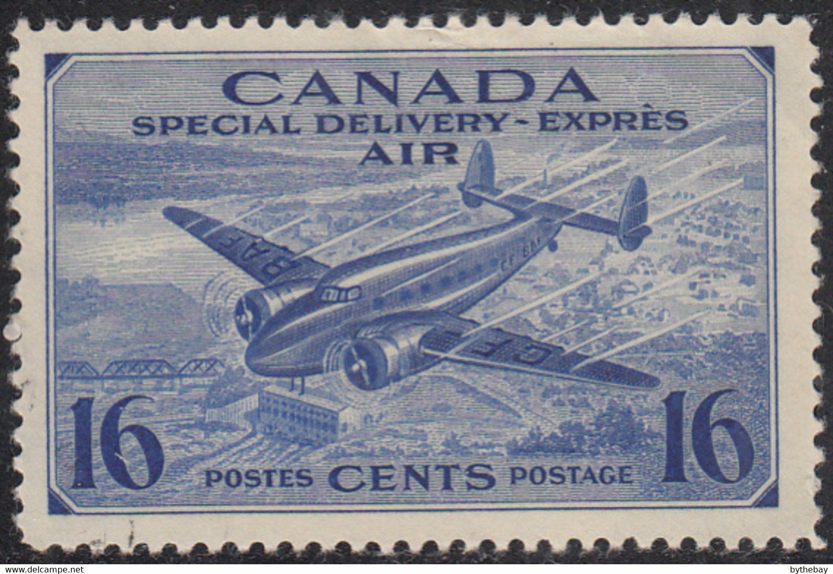 Canada 1942 Unused Sc #CE1 16c Trans-Canada Airplane - Poste Aérienne: Surtaxés