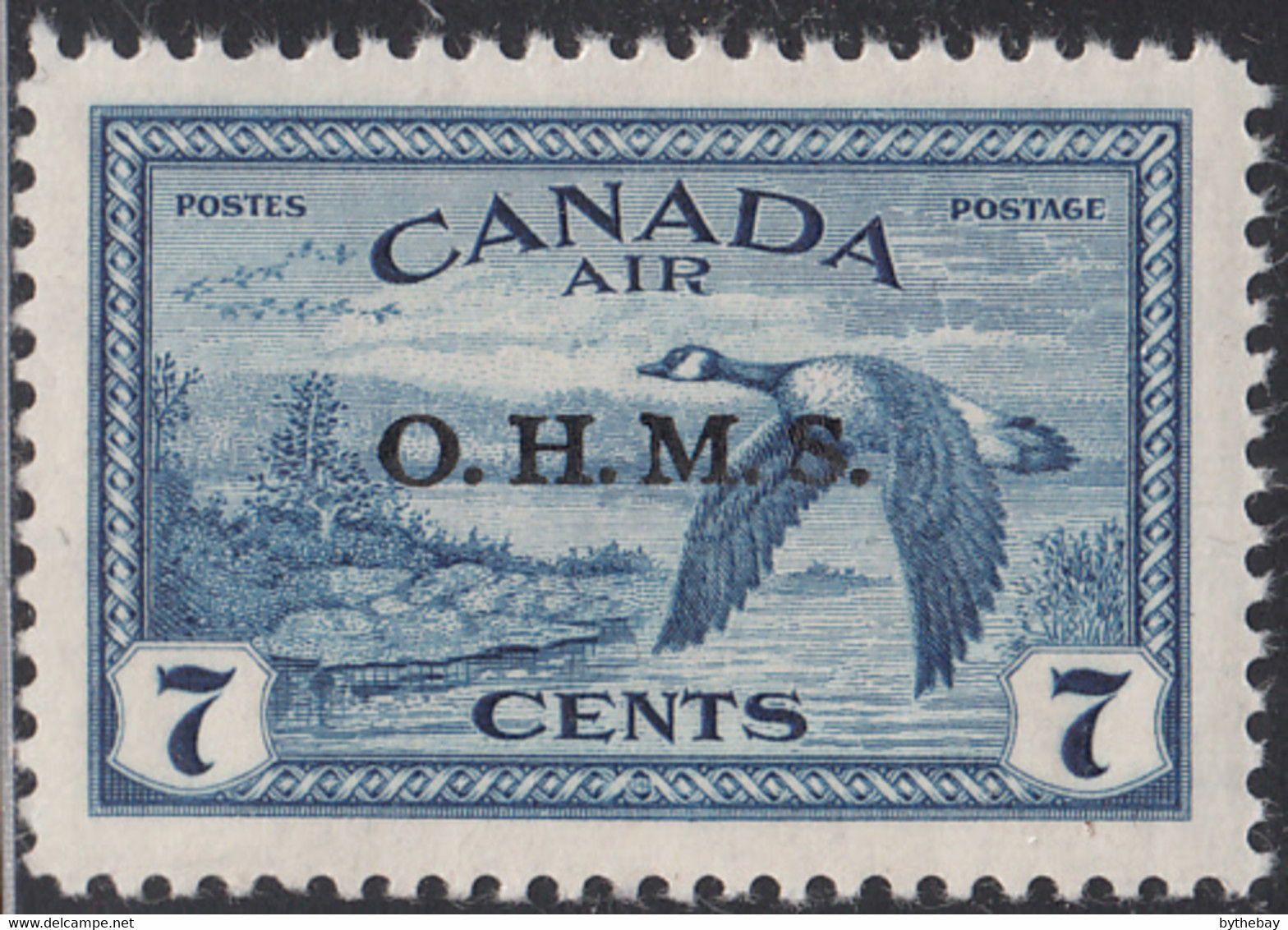 Canada 1946 MH Sc #CO1 O.H.M.S. On 7c Canada Goose - Surchargés