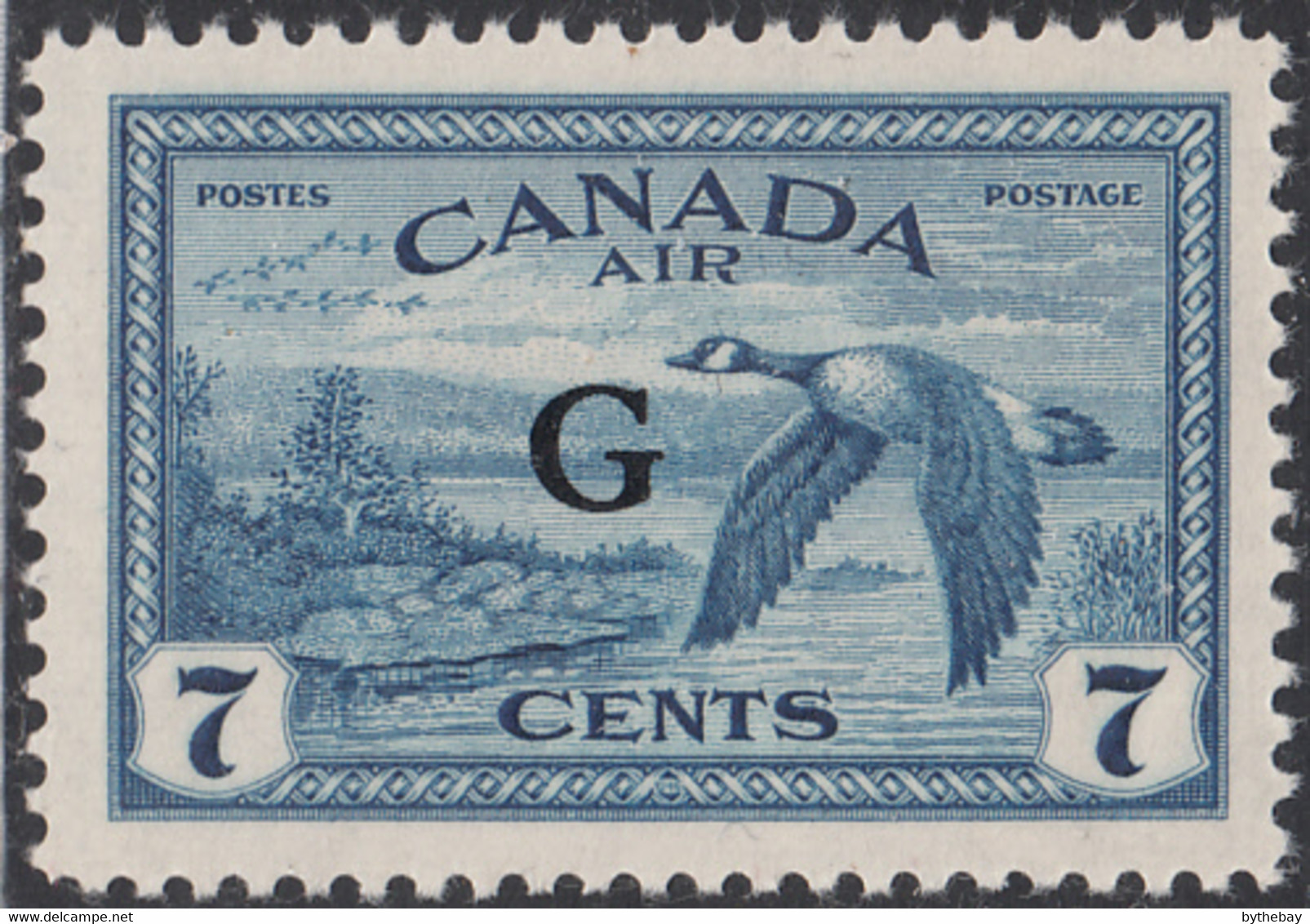 Canada 1950 MH Sc #CO2 G On 7c Canada Goose - Aufdrucksausgaben