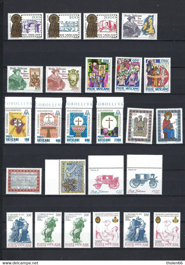Vatican – Vaticono – Vaticaan - Small Lot Of Mint Stamps MNH (**) (Lot 492) - Collections