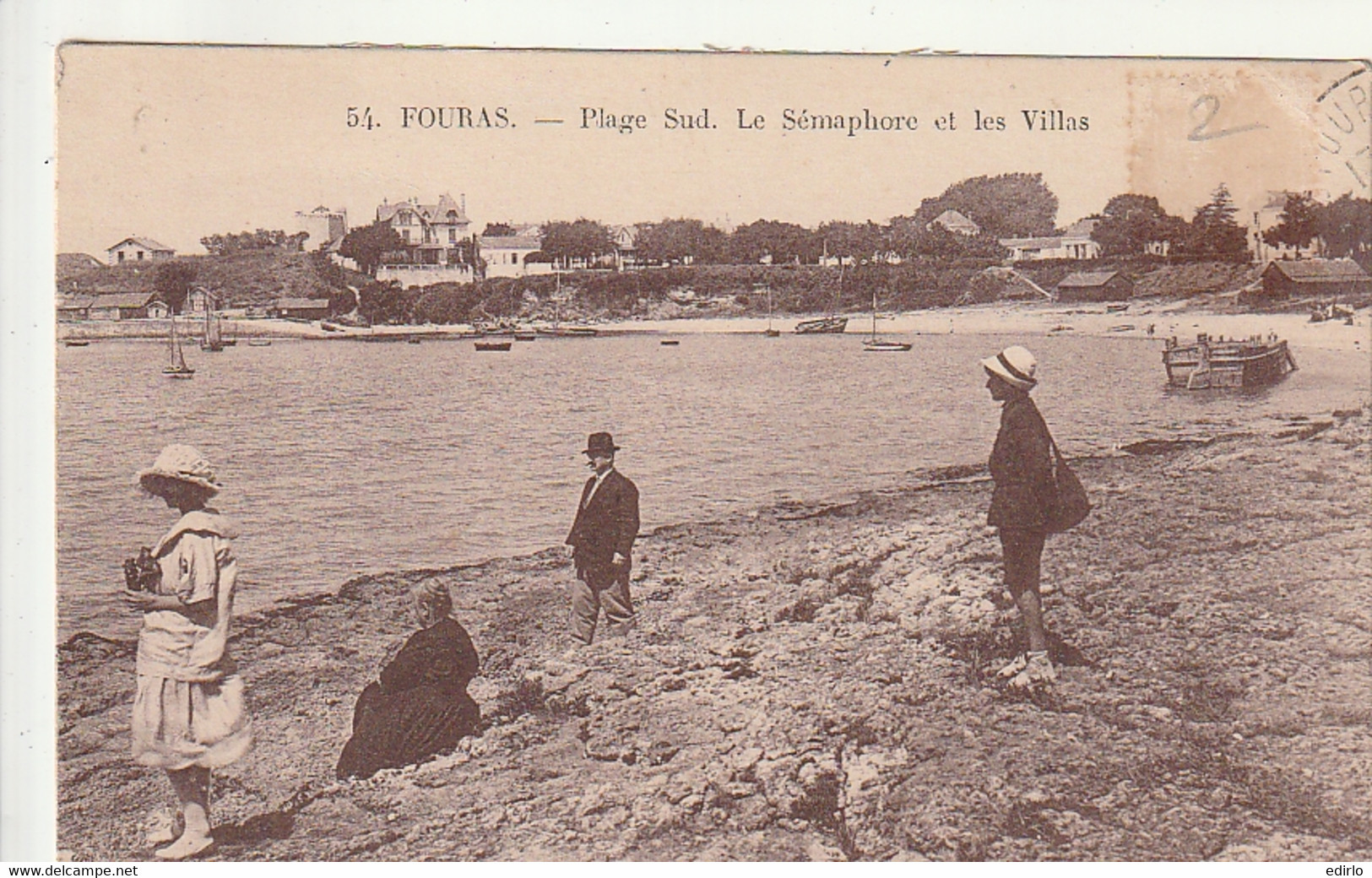 ***  17  ***  FOURAS LES BAINS  Plage Sud Le Sémaphore Et Les Villas - TTB écrite - Fouras-les-Bains