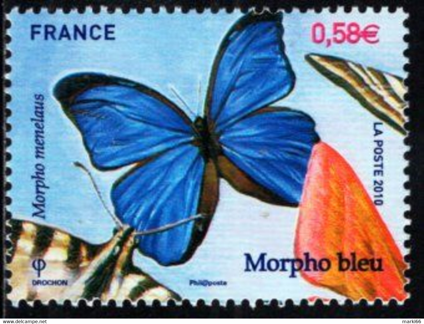 France - 2010 - Butterflies - Mint Stamp - Ongebruikt