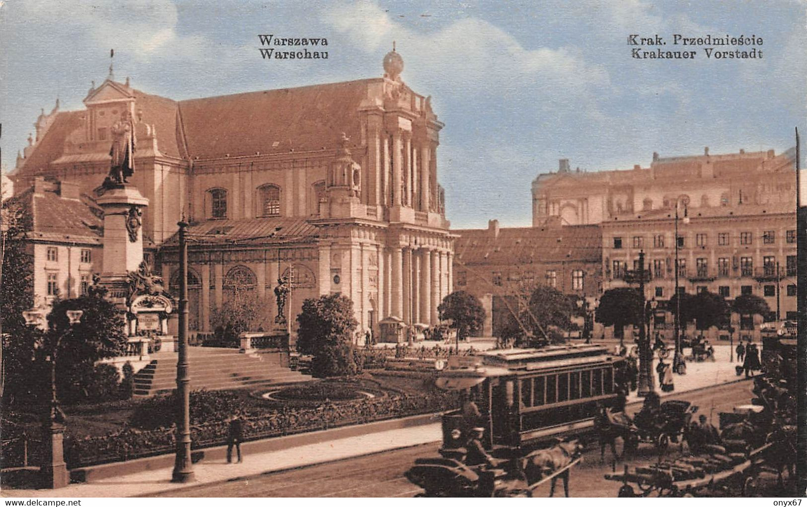 WARSCHAU-WARSZAWA-VARSOVIE-Polen-Polska-Poland-Pologne-Krakauer Vorstadt-Krakowskie-Przedmiescie-Tramway-Tramwaj - Poland