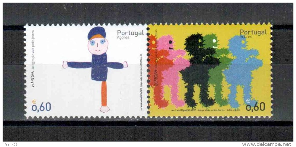 Azoren / Azores / Acores 2006 EUROPA Par Aus Block/ Pair From Souvenir Sheet** - 2006