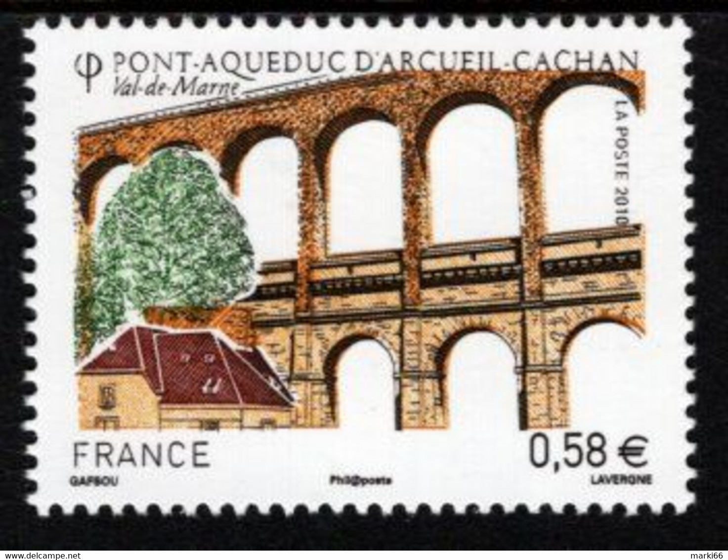 France - 2010 - Aqueduct Bridge DÁrcuel-Cachan - Mint Stamp - Ongebruikt