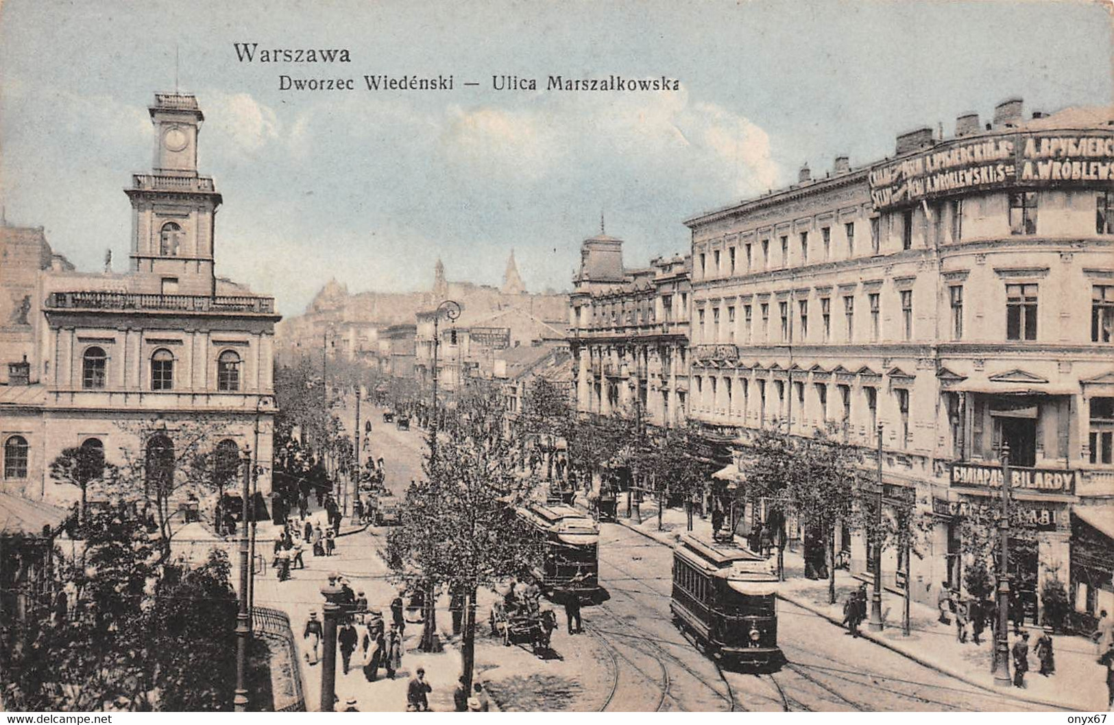 WARSCHAU-WARSZAWA-VARSOVIE-Polen-Polska-Poland-Pologne-Dworzec Wiedenski-Ulica Marszalkowska-Tramway-Tramwaj - Poland