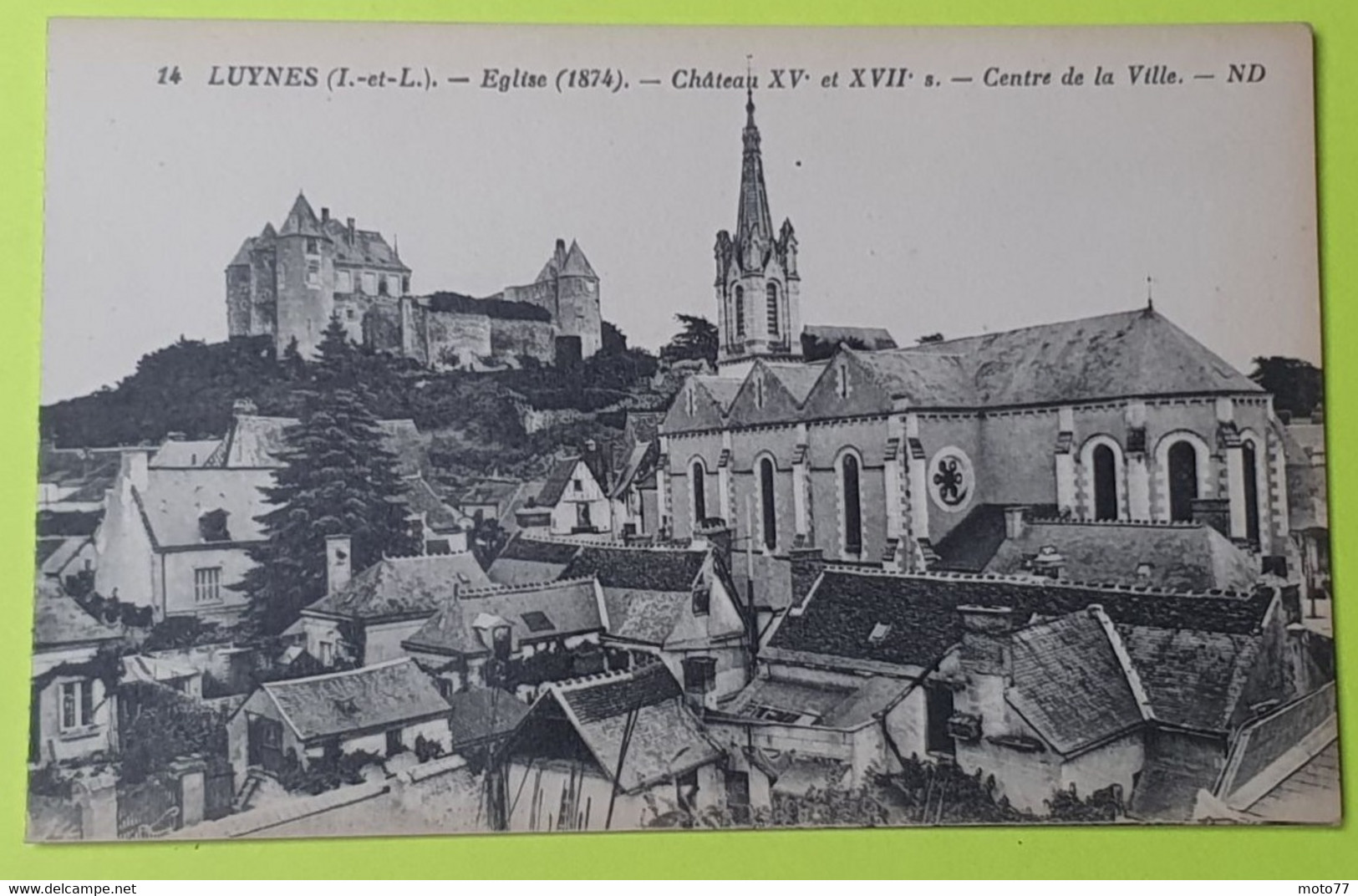 13 / BOUCHE Du RHONE - Luynes - Eglise , Château - CPA Carte Postale Ancienne - Vers 1920 - Luynes