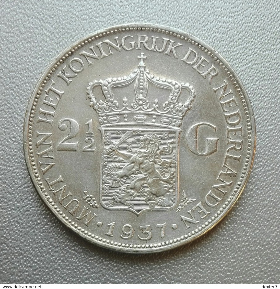 Netherlands 1937 2 1/2 Gulden Half Wilhelmina Olanda Fiorino [2] - 2 1/2 Florín Holandés (Gulden)