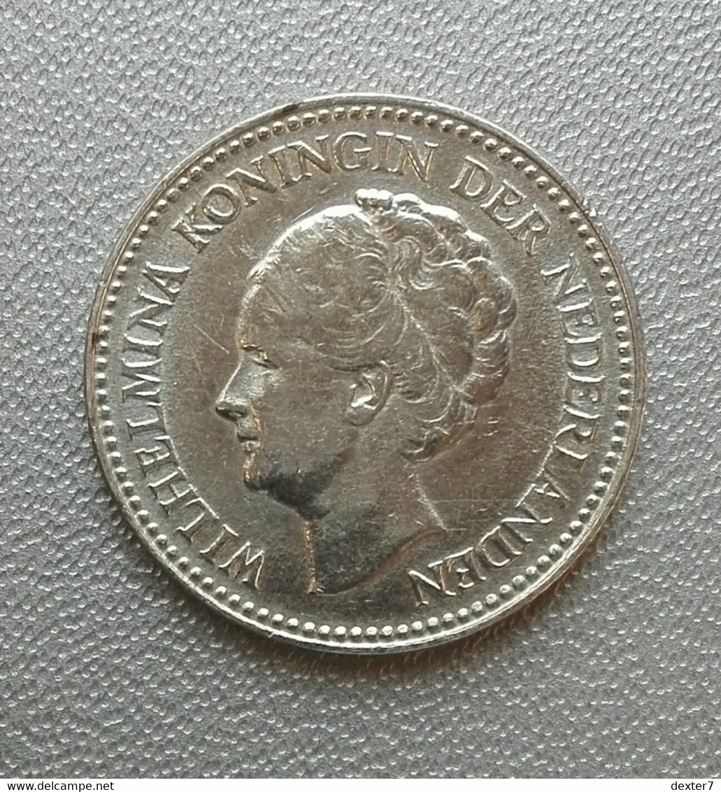 Netherlands 1929 1/2 Gulden Half Wilhelmina Olanda Fiorino - 1/2 Gulden