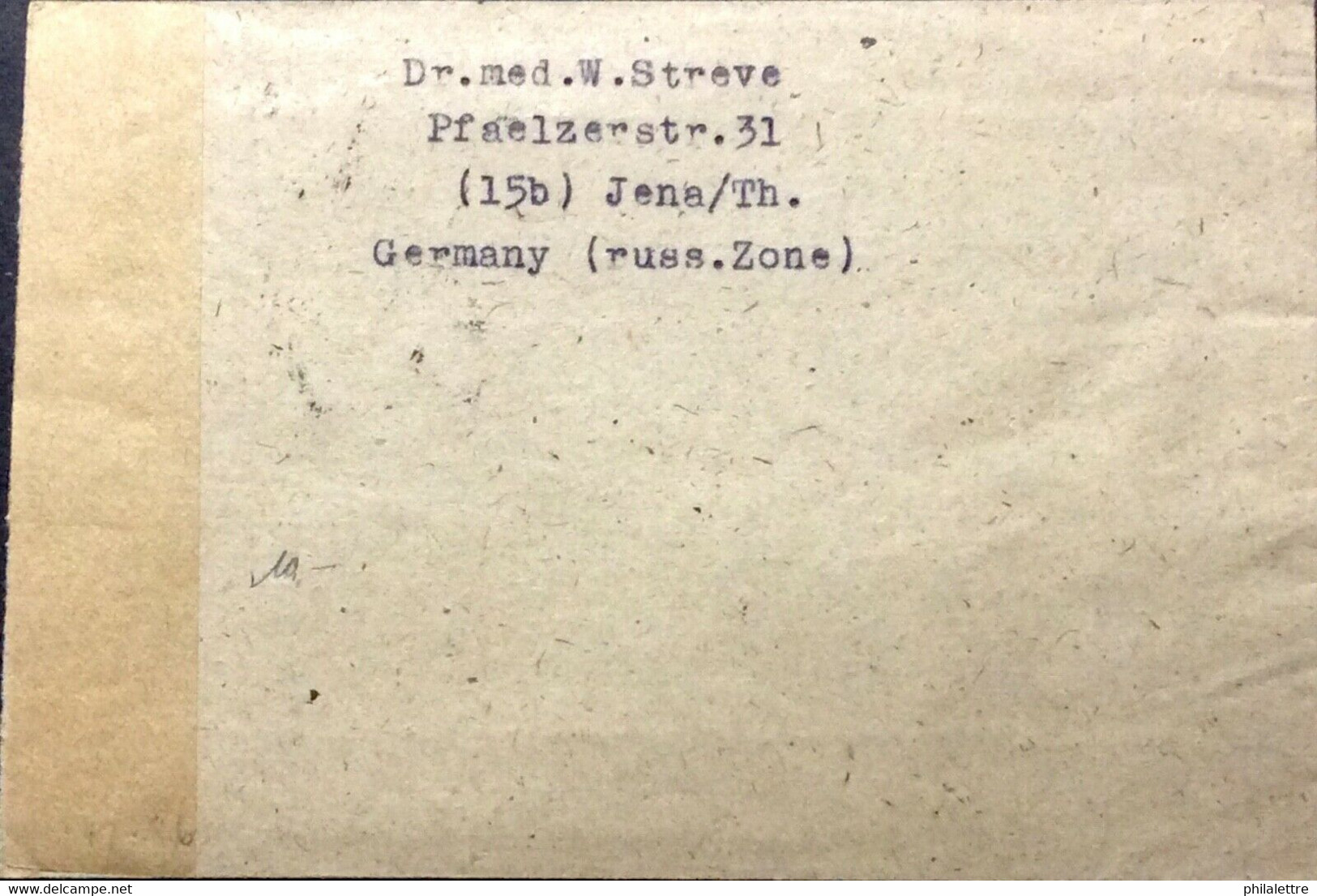 ALLEMAGNE / GERMANY / DEUTSCHLAND 1947 Allierte Besetzung Mi.828 & 952 On Cover To USA - Otros & Sin Clasificación