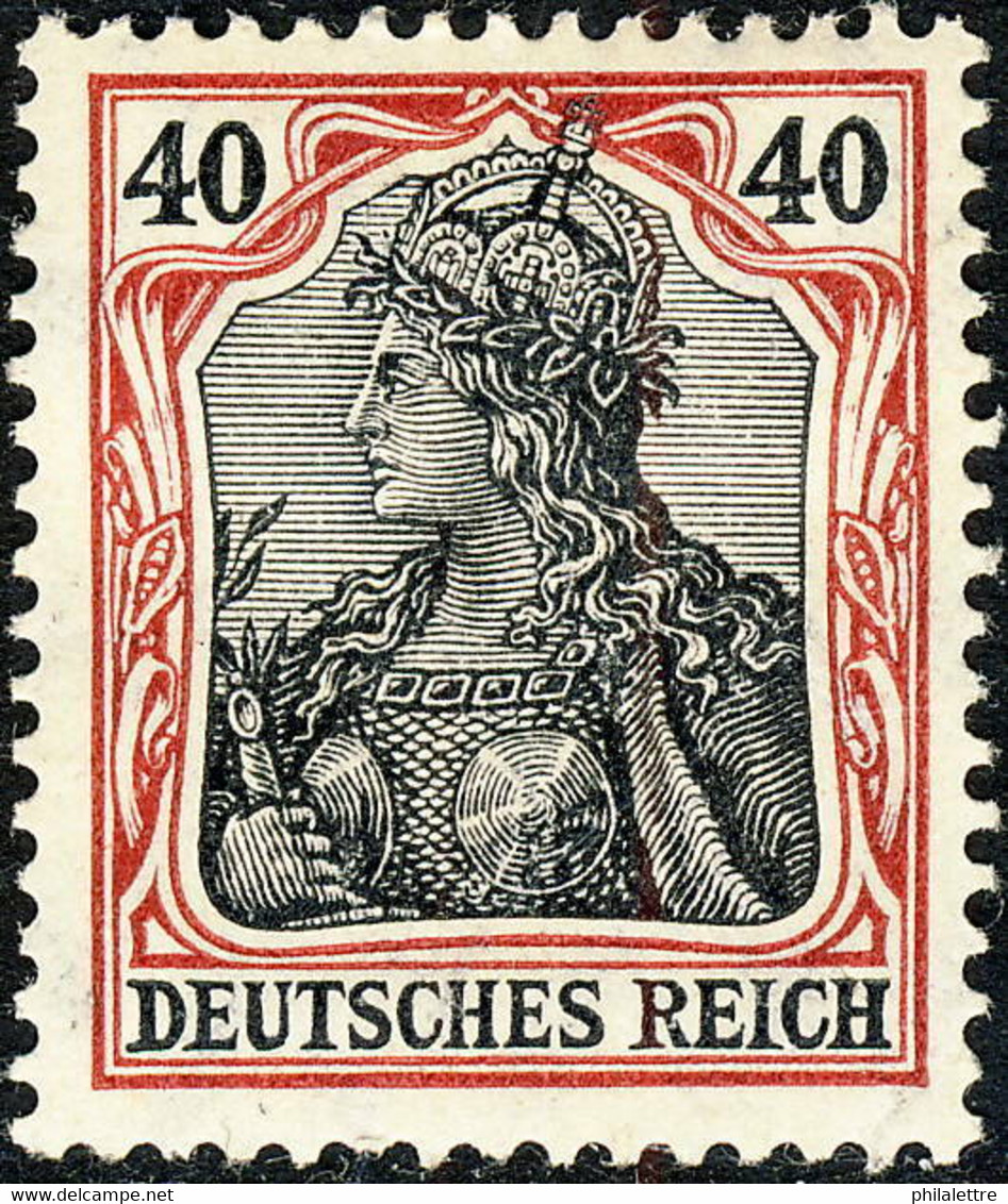 ALLEMAGNE / GERMANY / DEUTSCHLAND- 1905 - GERMANIA (III) 40pf (Friedensdruck) Mi.90 I Mint* - Unused Stamps