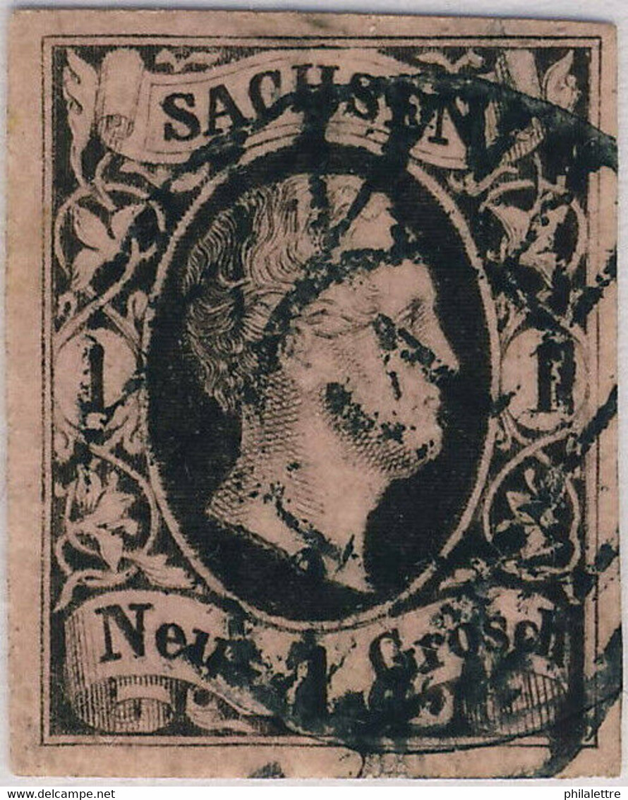 ALLEMAGNE / GERMANY / SACHSEN 1851/5 - Nummernstempel 11 Of ALTENBURG On Mi.4.IIa - Sachsen