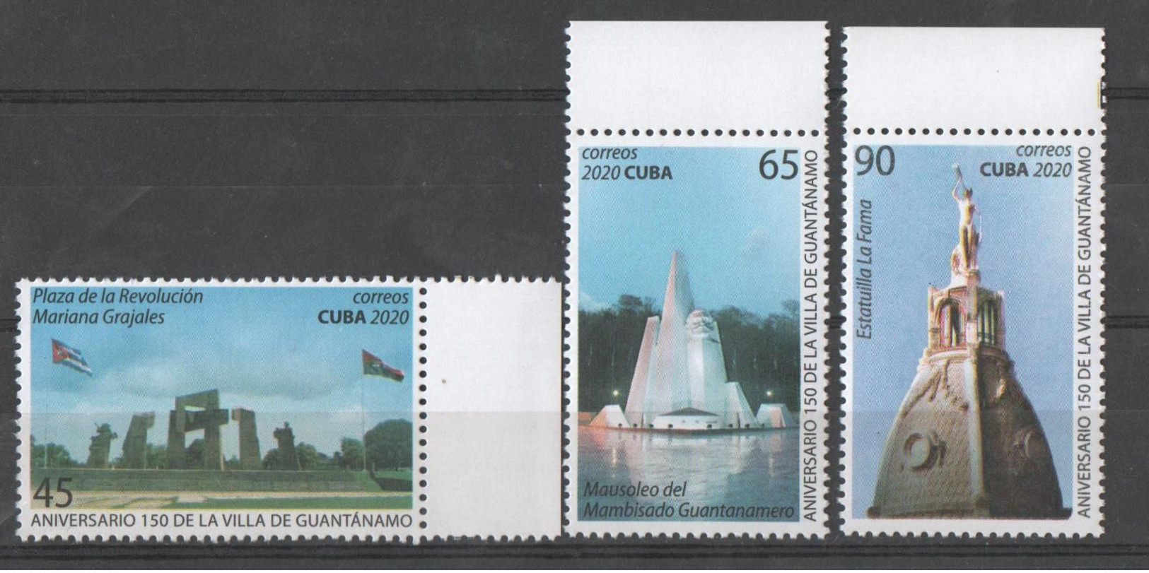 Cuba 2020 150th Anniversary Of Guantanamo's Fundation 3v MNH - Ungebraucht