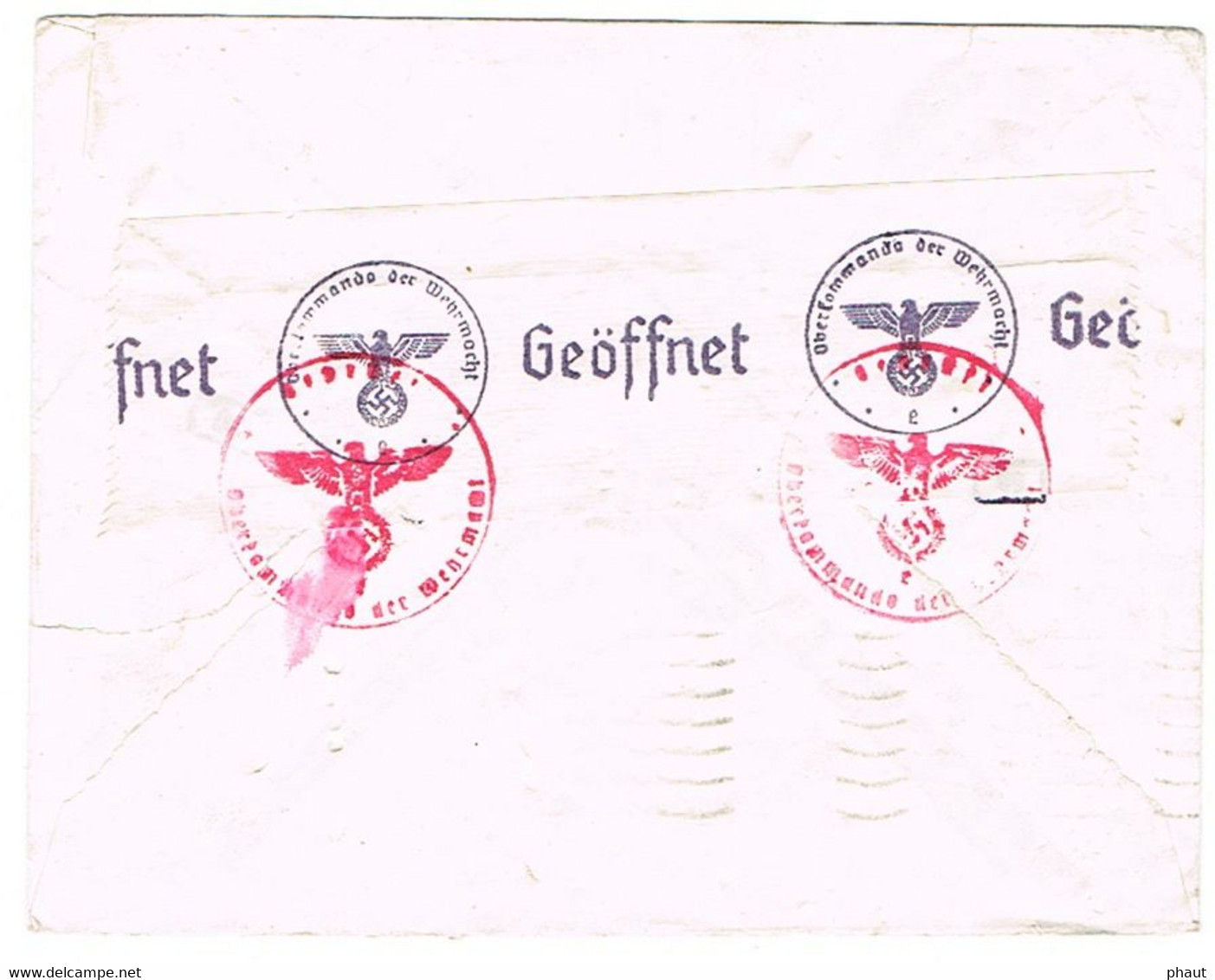 CENSURE ALLEMANDE SUR COURRIER ADRESSE DE GRENOBLE A CHARLEROI - 1921-1960: Modern Period