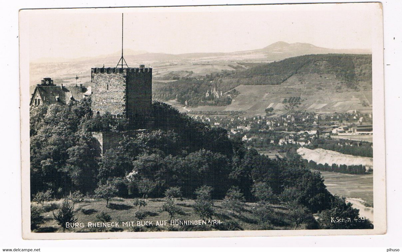 D-11990   BAD BREISIG : Burg Rheineck Mit Blick Auf Hönningen - Bad Breisig