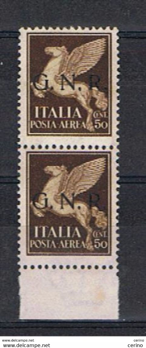 R.S.I.:  1944  P. A.  SOPRASTAMPA  VERONA  -  50 C. BRUNO  COPPIA  N. -  SASS. 118 - Posta Aerea