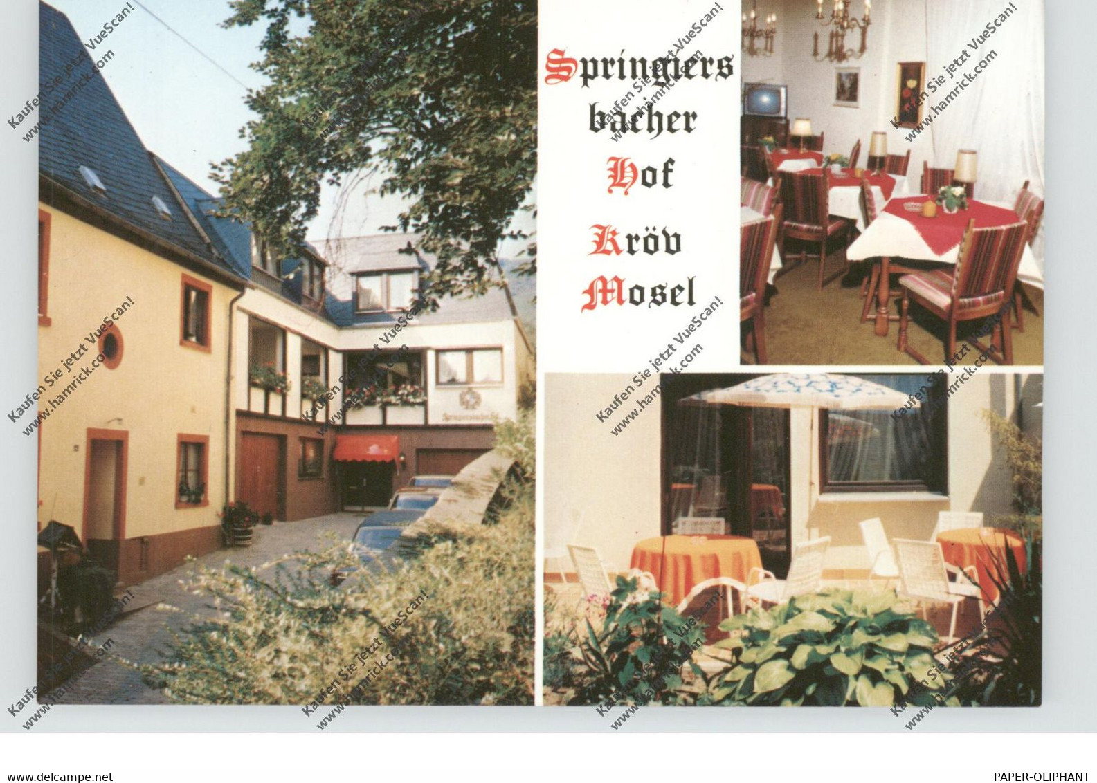 5580 TRABEN - TRARBACH - KRÖV, Springiersbacher Hof - Kroev