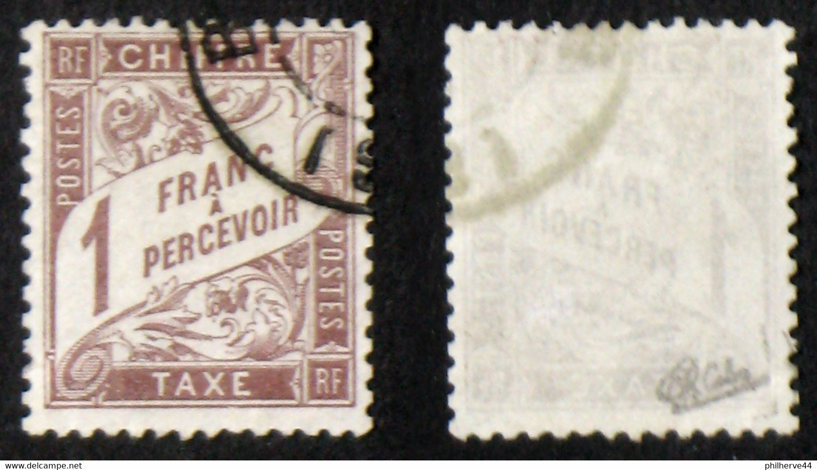 N° TAXE 25 1F MARRON B/TB Cote 125€ - 1859-1959 Gebraucht