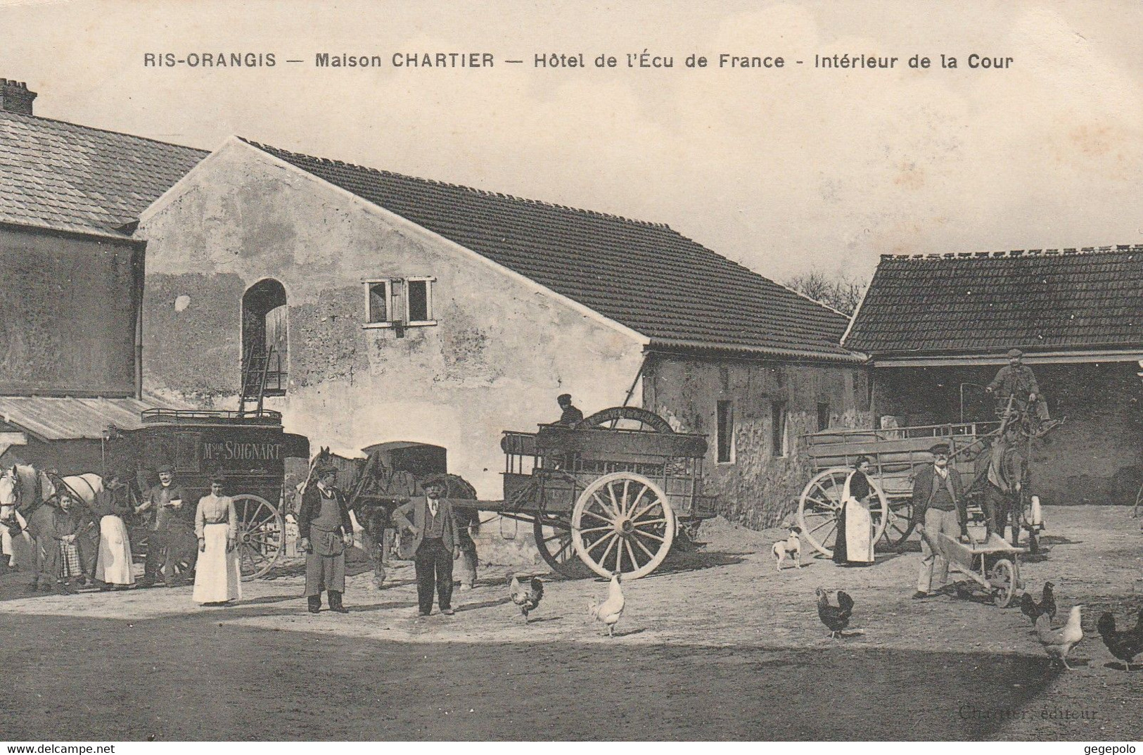 RIS-ORANGIS  - Maison CHARTIER - Hôtel De L'Ecu De France - Intérieur De La Cour - Ris Orangis