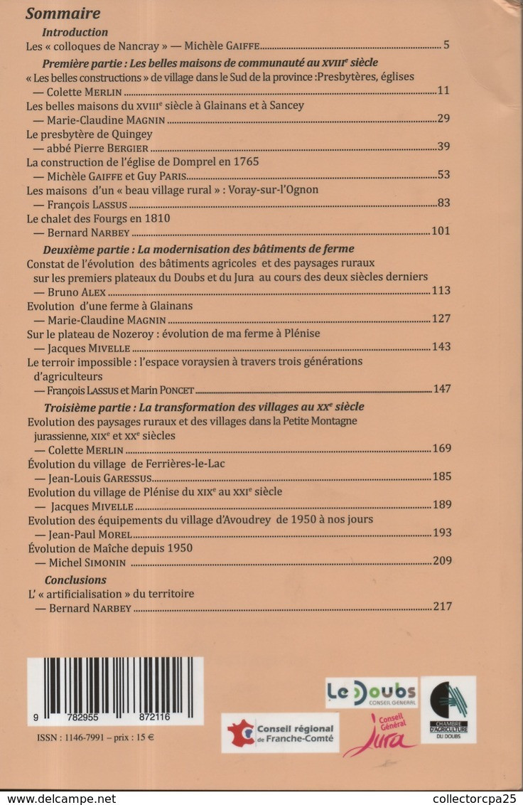 Barbizier Culture Et Patrimoine En Franche-Comté N°42 Année 2017, 228 Pages Format 16x24 Cm Edition Du Folklore Comtois - Franche-Comté