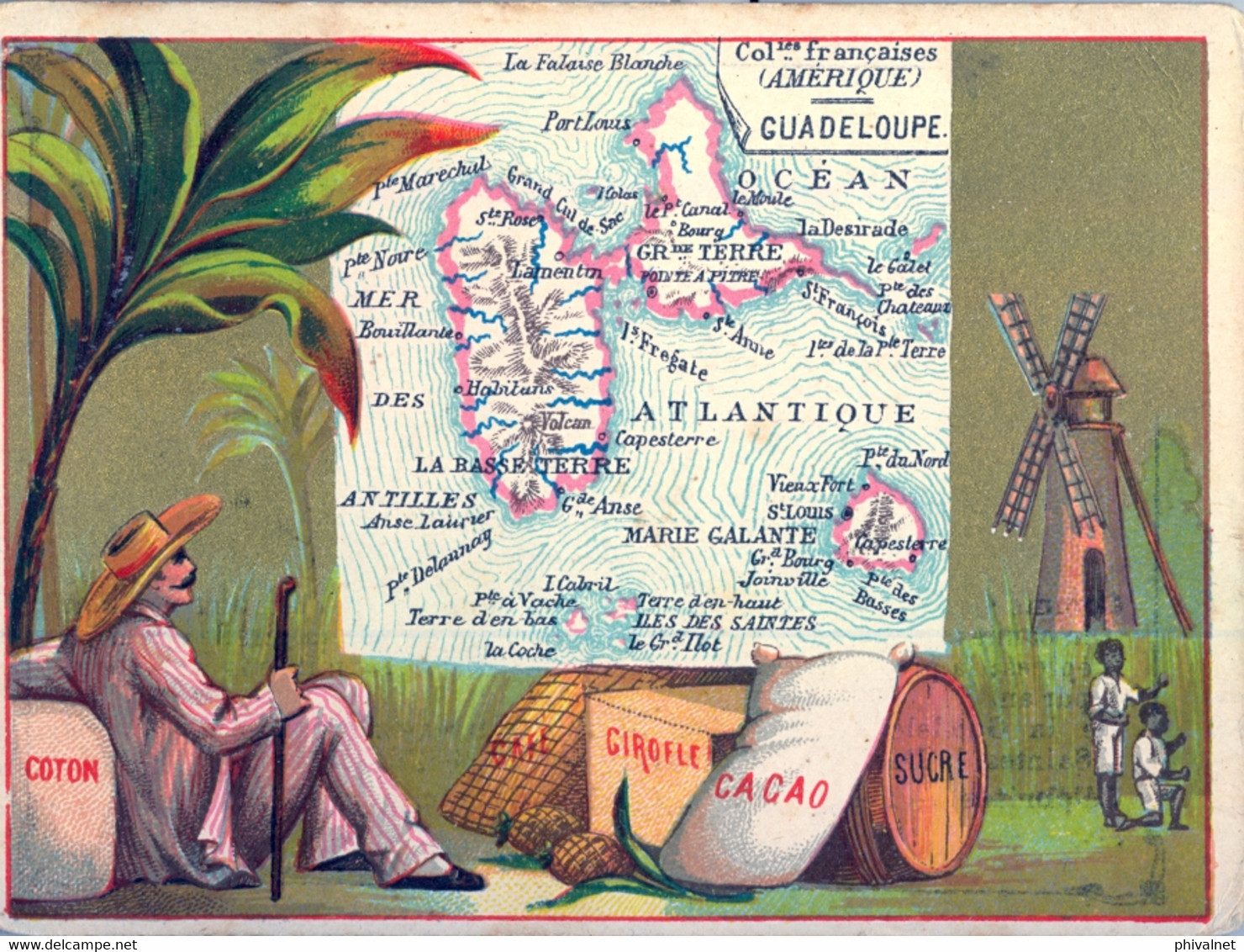 CROMO ANTIGUO , ILE DE LA GUADELOUPE - Altri & Non Classificati