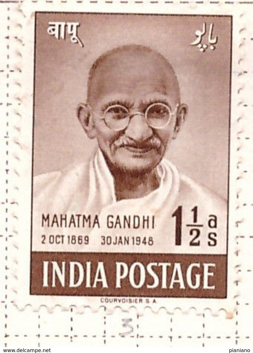 PIA - INDIA  - 1948 : Anniversario Dell' Indipendenza E Morte Del Mahatma Gandhi  - (Yv  3) - Gebruikt