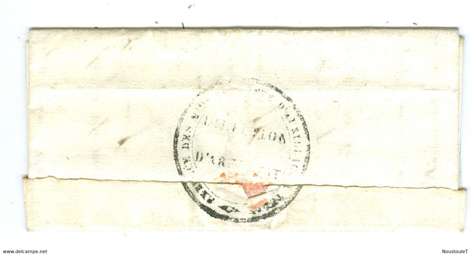 Cachet Service Des Maitres De Poste D' Aurillac à Tulle Direction D'Argentat Relais Diligence Rare 1835 - 1801-1848: Precursors XIX