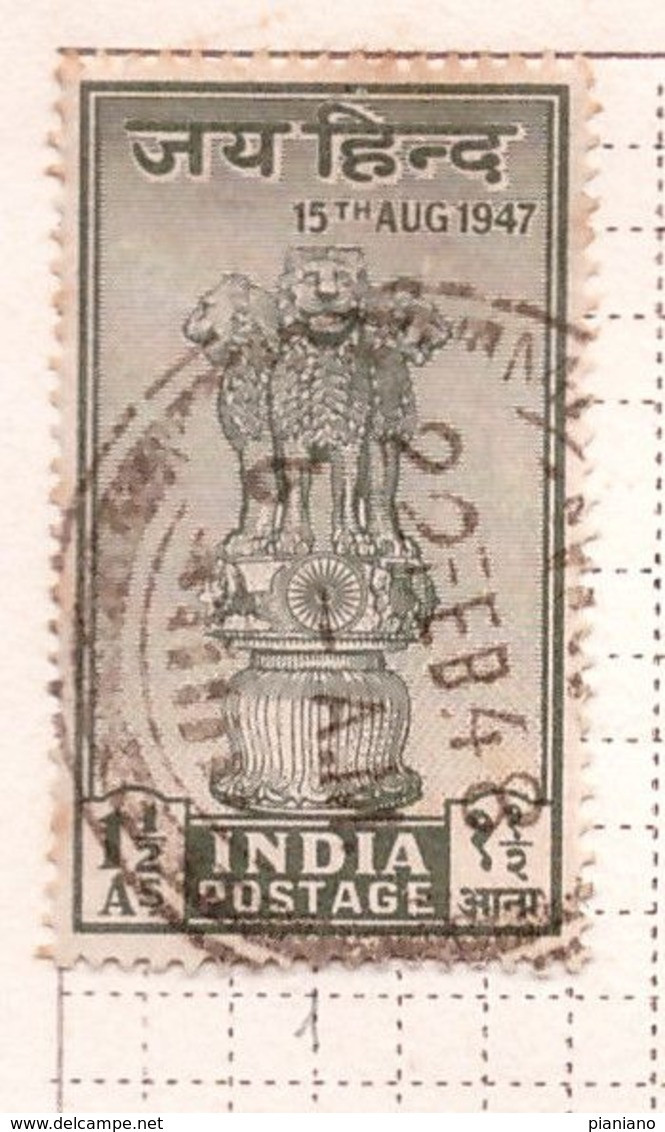 PIA - INDIA  - 1947 :  Dominio Inglese - Indipendenza  - (Yv  1) - Used Stamps