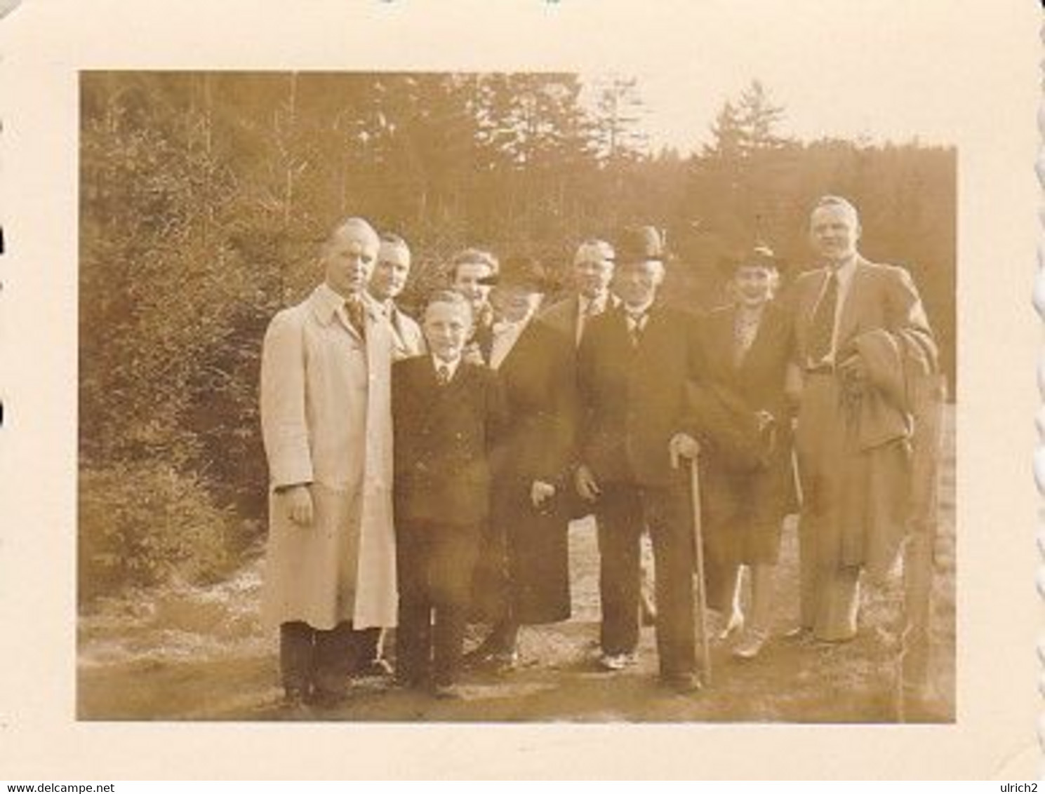 Foto Familie Bei Ausflug Im Grünen Ca. 1950 - 5,5*4cm (54013) - Zonder Classificatie