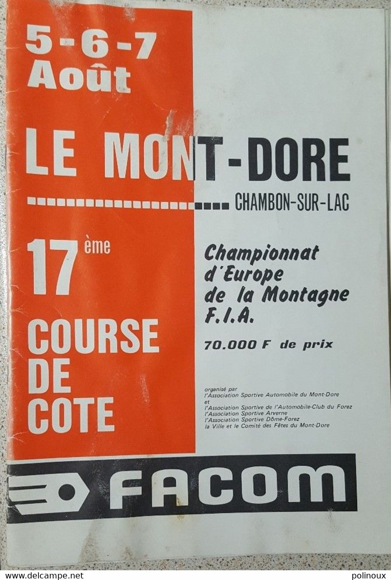 Programme Course De Côte 1978 Facom Motobecane - Programmi