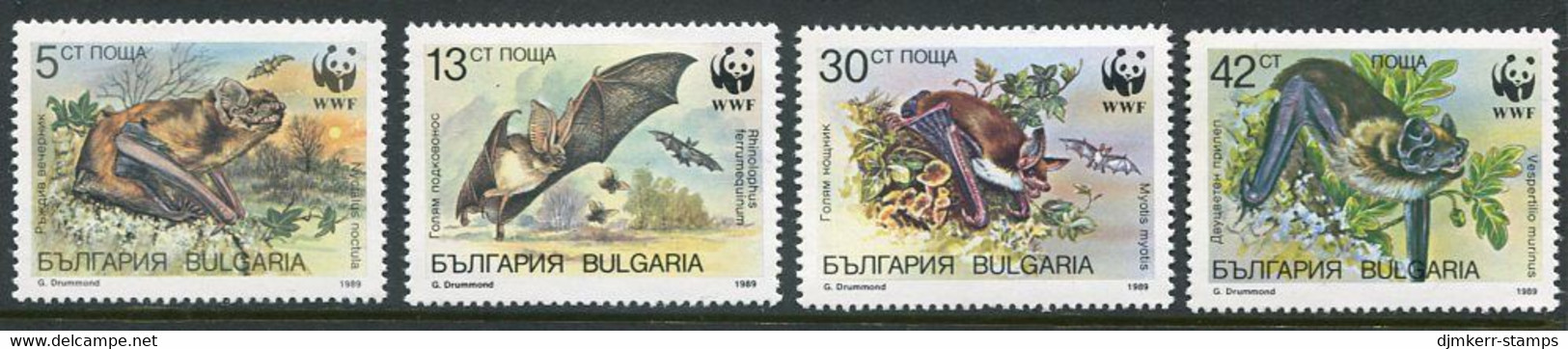 BULGARIA 1989 WWF Bats  MNH / **.  Michel 3741-44 - Nuevos
