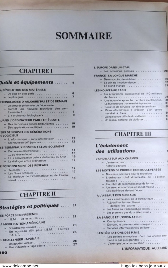 Le Monde_Hors Série De Septembre 1982_L'informatique Aujourd'hui_ - Computers