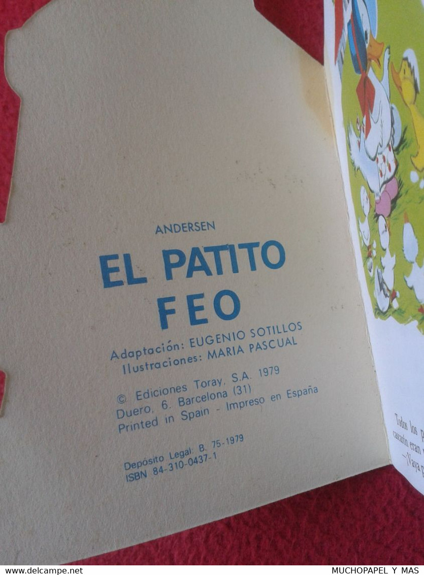 ANTIGUO CUENTO TROQUELADO EL PATITO FEO CHRISTIAN ANDERSEN 1979 EDICIONES TORAY, TALE, MINICLÁSICOS. THE UGLY DUCKLING.. - Juniors