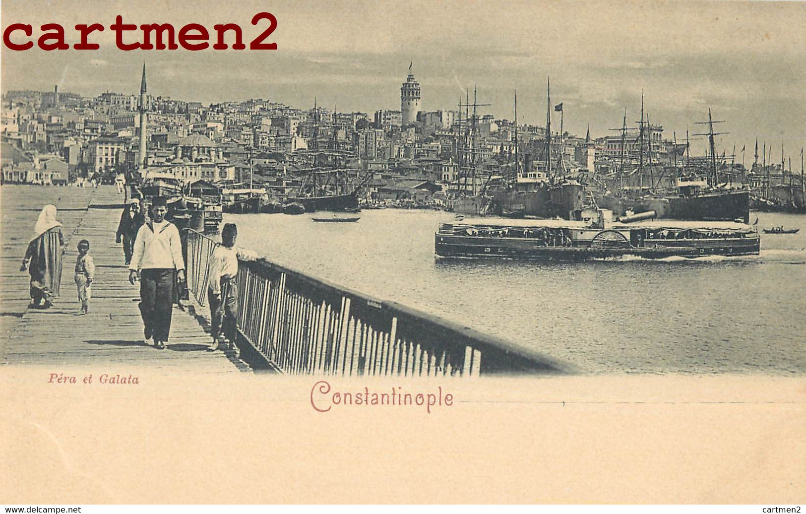 CONSTANTINOPLE TURQUIE TURKEY PERA ET GALATA 1900 - Turquie