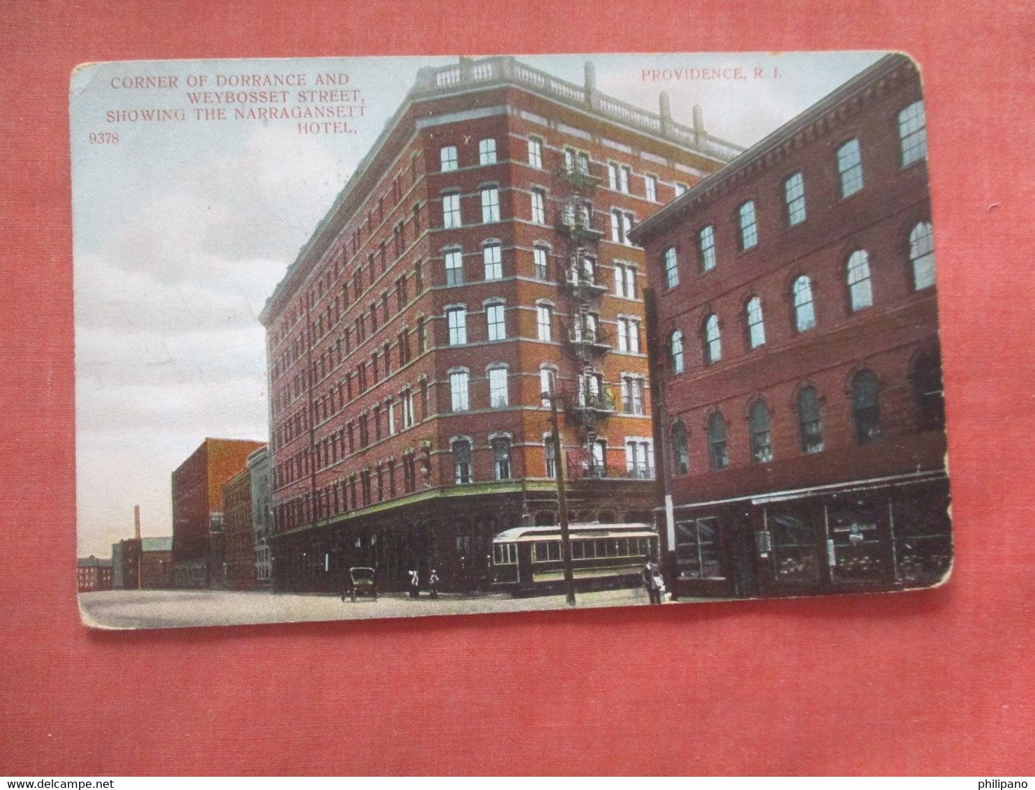 Corner Of Dorrance & Weybosset Street  Trolley  Providence  Rhode Island    Ref 4606 - Providence