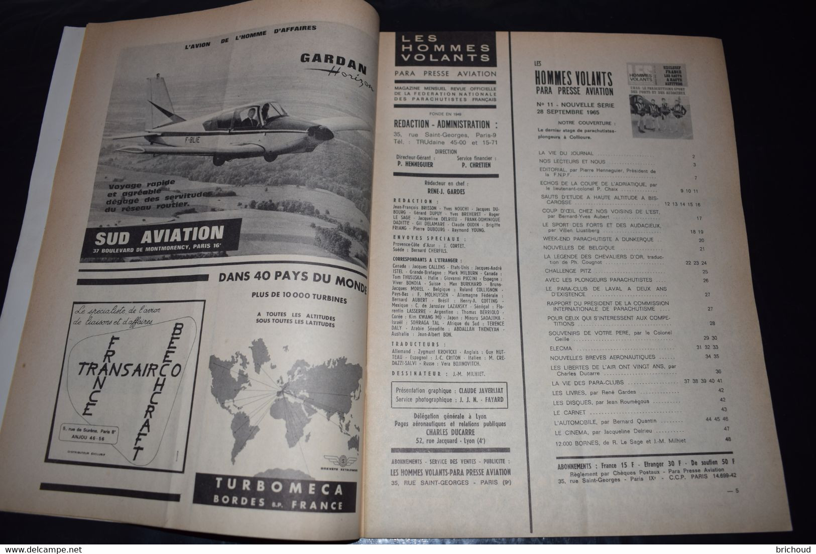 Para Presse Aviation Les Hommes Volants N°11 Septembre 1965 U.R.S.S. Le Parachutisme Sport Des Forts Et Des Audacieux - Aviation
