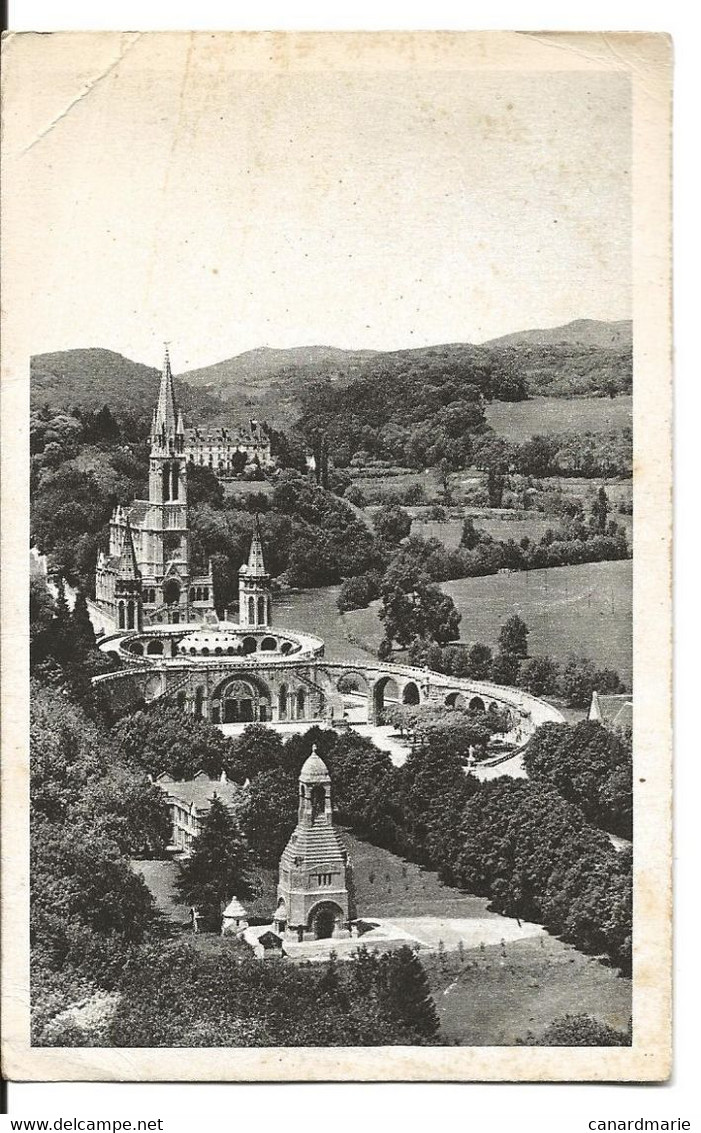 CARTE POSTALE AVEC TIMBRE A SURTAXE 65 + 35 CT CATHEDRALE DE REIMS ET CACHET LINEAIRE MEUSE - 1921-1960: Periodo Moderno