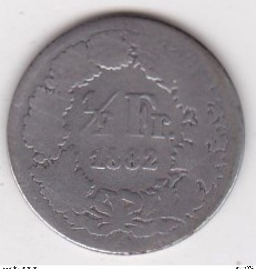 SUISSE. 1/2 Franc 1882 B, En Argent - 1/2 Franc