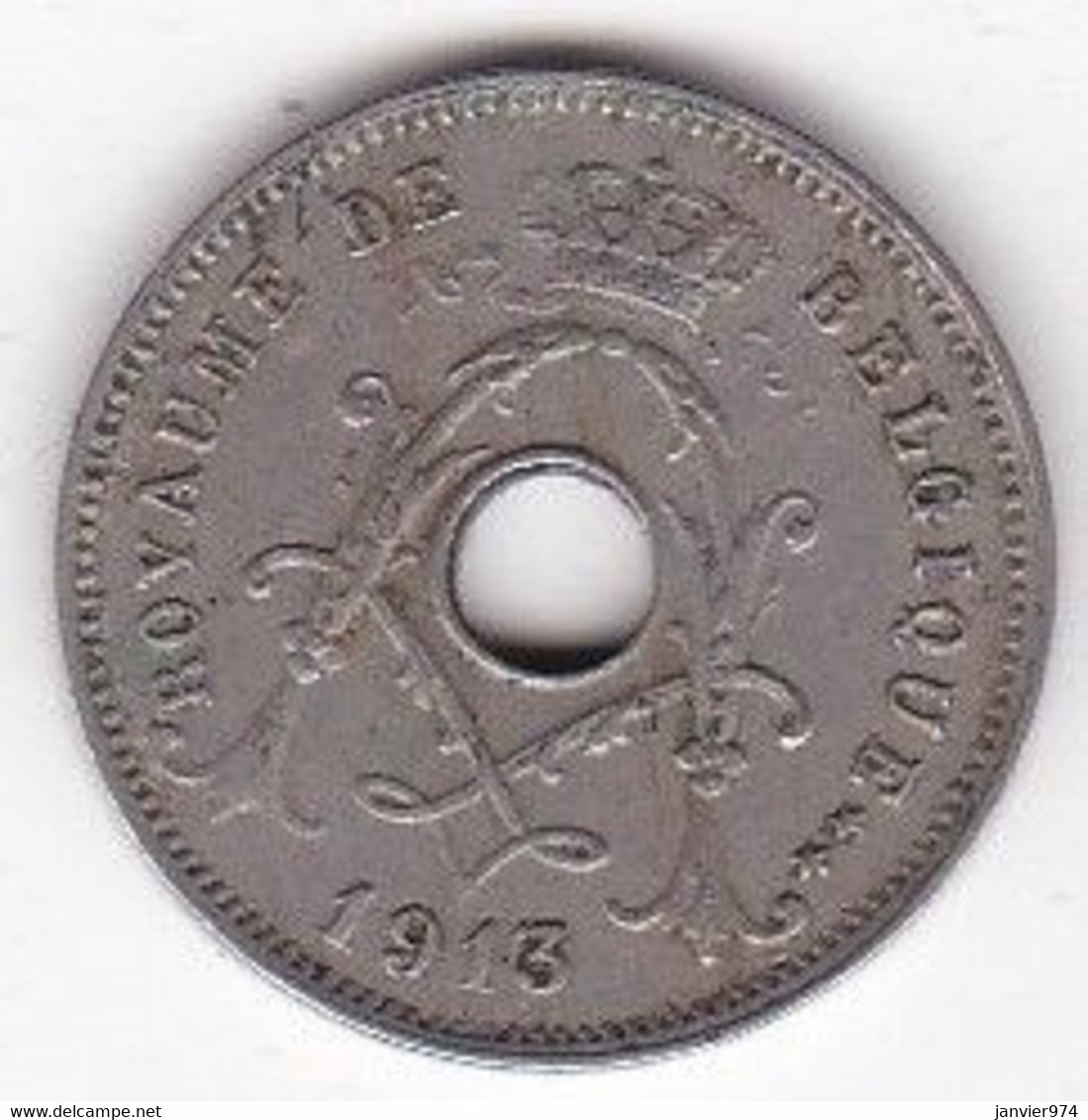 Belgique 5 Centimes 1913 Légende Française , Albert I , En Cupronickel , KM# 66 - 5 Cent