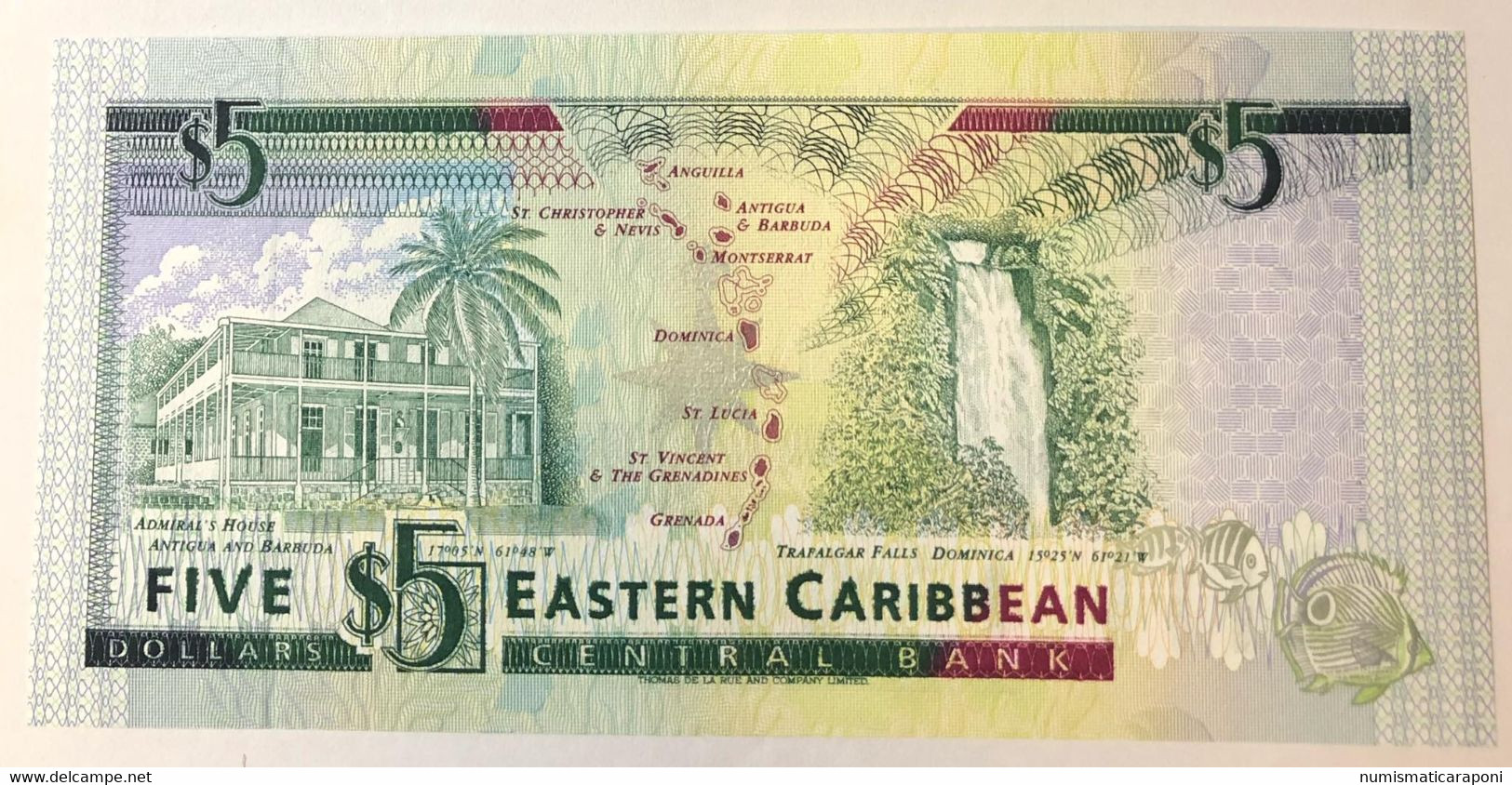 Eastern Caribbean CARAIBI Orientali EST $5 1994 A174846A Lotto.2470 - Ostkaribik