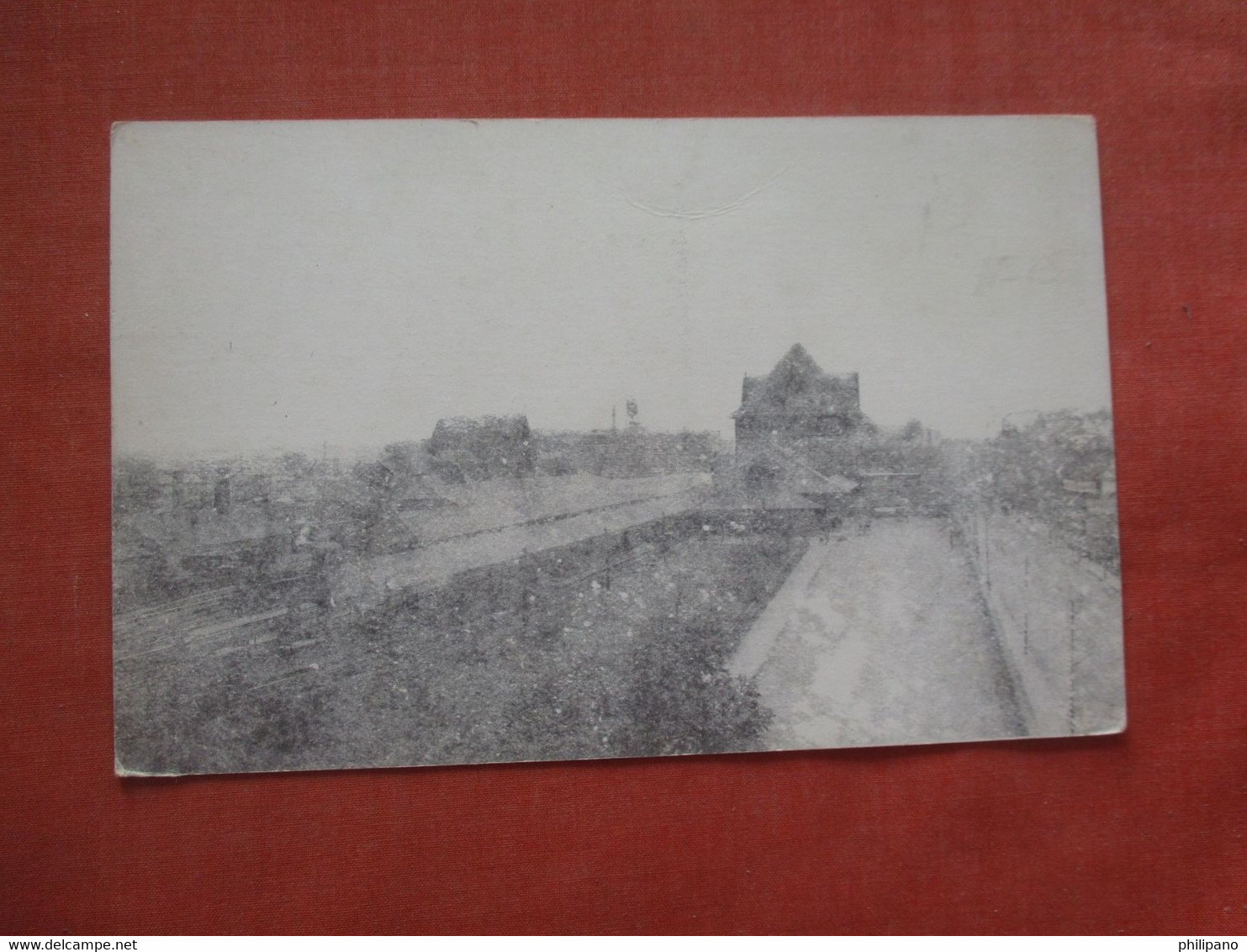 Error In Printing Back Side Has Exposure Of Front Picture--- R.R. Station   - Massachusetts > Springfield  Ref 4607 - Springfield