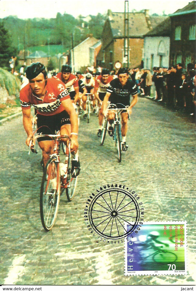 Carte Maximum - Suisse - 100 Anos Da UCI - Ciclismo Cycling Bicycling Cyclisme Bicicleta Bicycle Bike Vélo - Maximum Cards