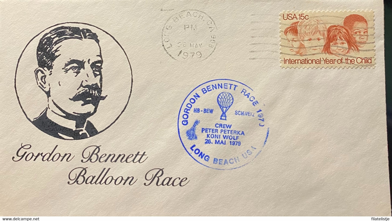 Ballon-Ostermann Gordon Bennet Race 1979 - Schmuck-FDC