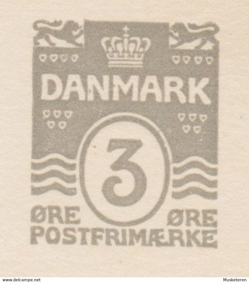 Denmark Postal Stionery Ganzsache Entier 3 Øre Wellenlinien M. Hertzen ERROR Variety 'Coloured Dots 'N' & 'M' In DENMARK - Abarten Und Kuriositäten