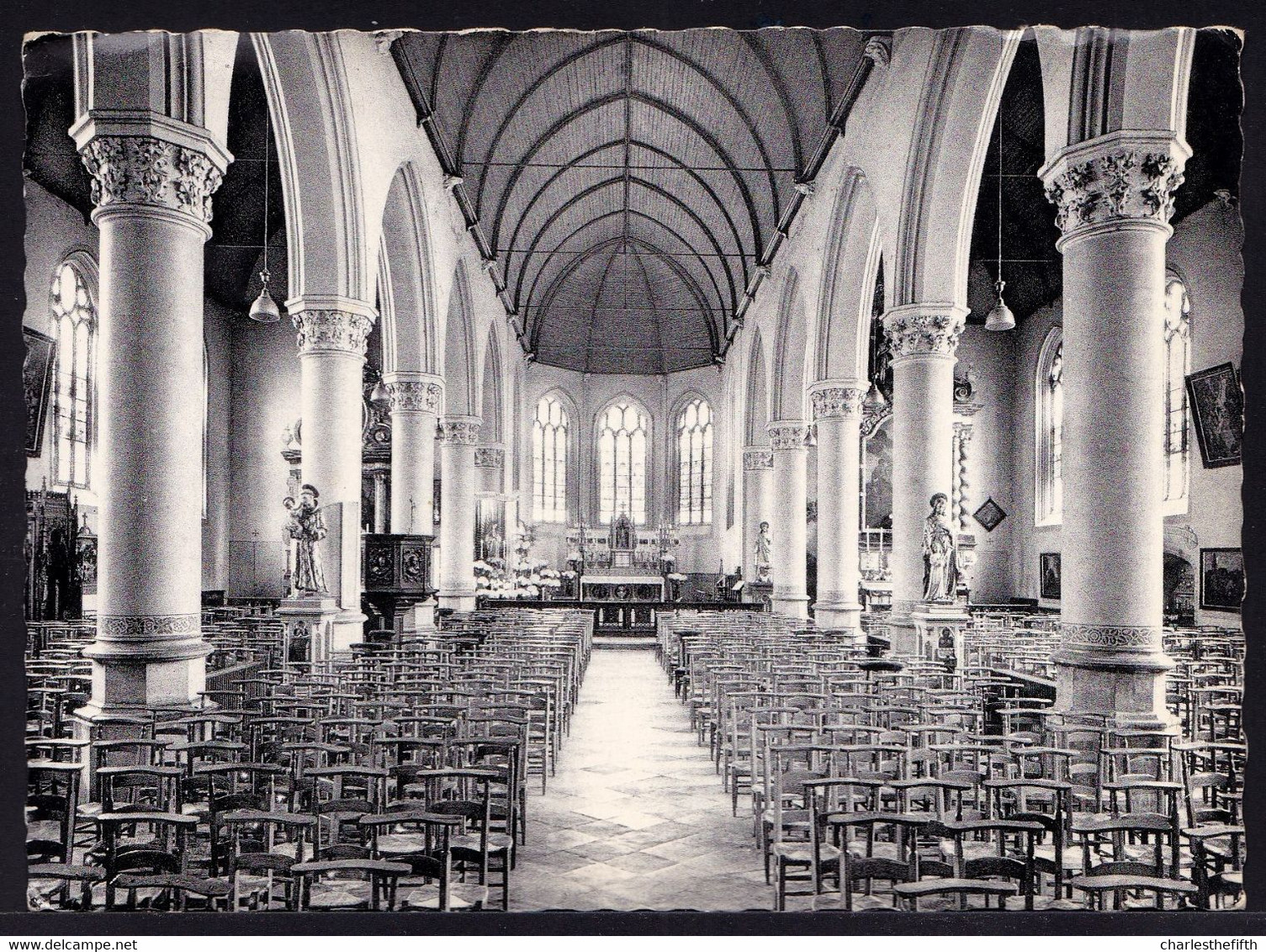 GISTEL - BINNENZICHT DER KERK - Fotokaart - THILL - Gistel