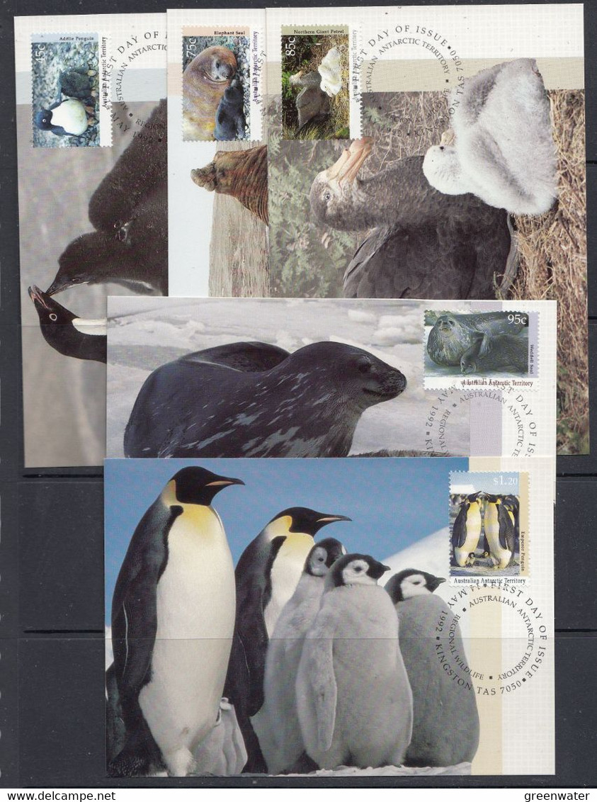 AAT 1992 Wildlife 5v 5 Maxicards (51158) - Cartoline Maximum